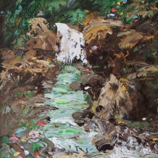Waterfall Resounding on Rocks